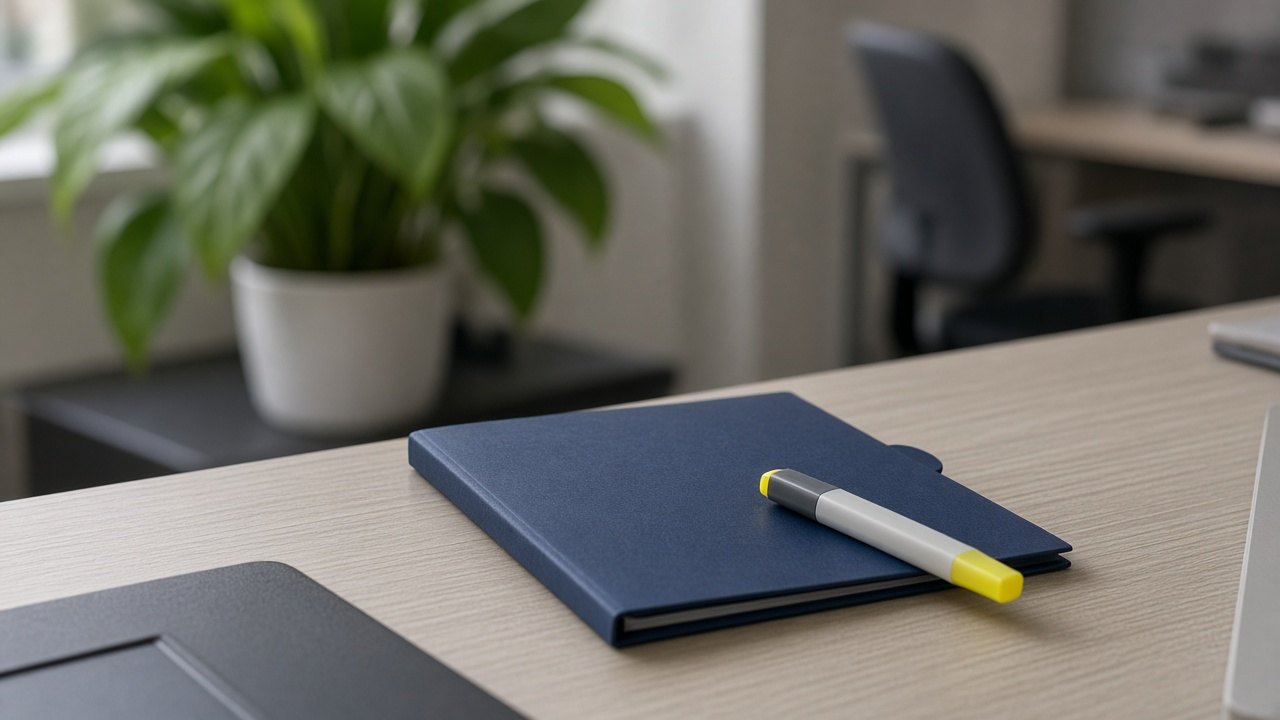 Closed genetics folder on a counselor desk
