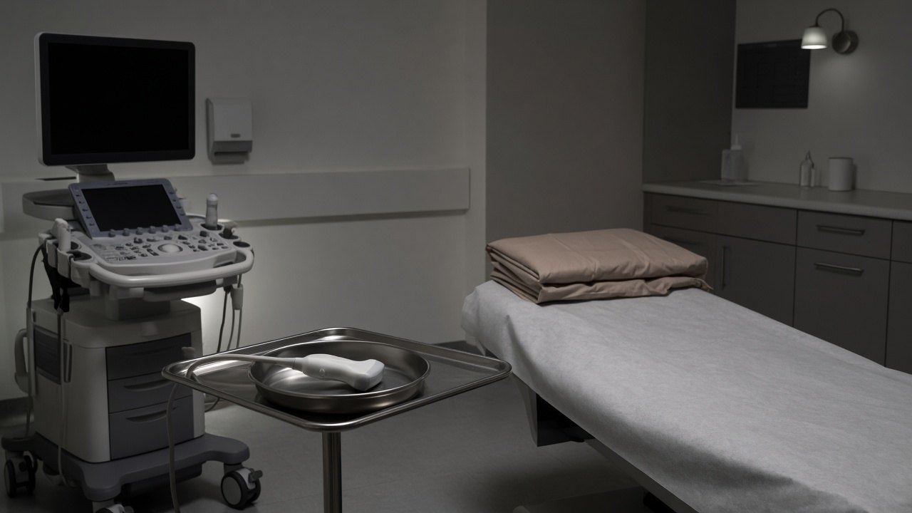 Quiet IVF clinic ultrasound room